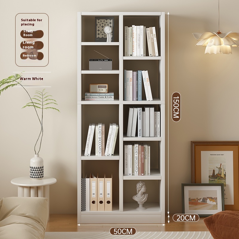 Modernes, modulares, wandmontiertes und freistehendes integriertes Büro-Aufbewahrungsregal, schlichtes, schmales Bücherregal für den Haushaltsgebrauch, Bücher und andere Gegenstände