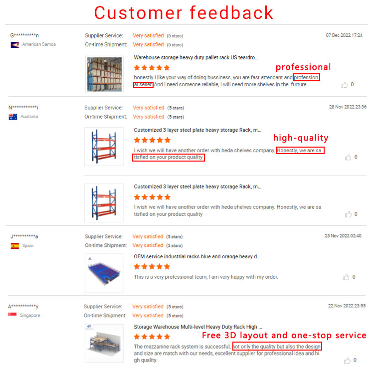 Kundenfeedback Lagerinstallation