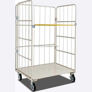 Rollbox-Palette, Metallbodenplatte aus Stahl, Lagerlogistikwagen, zusammenklappbarer Metallsockel, Rollkäfigwagen