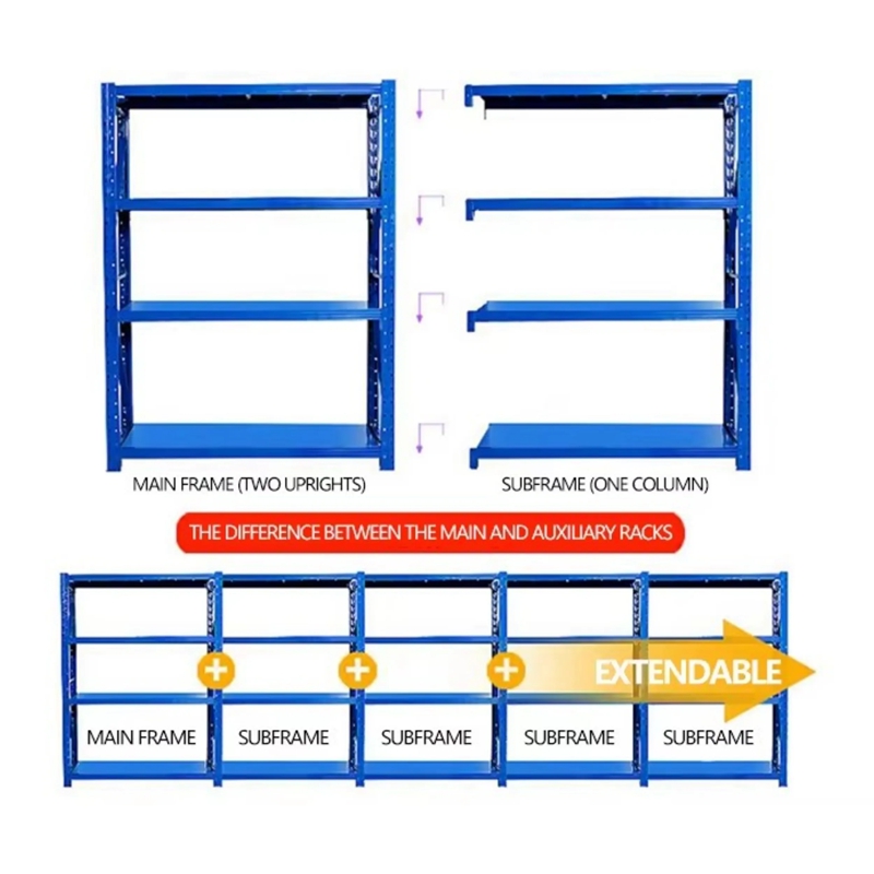 Light Duty Steel Storage Rack Adjustable Metal Shelving Warehouse Racking Corrosion Resistant Industrial Shelves
