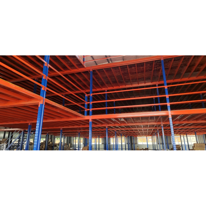 Fabrikgefertigte, kundenspezifische Zwischengeschossregale aus Industriestahl für Lagerhallen, Doppelregalböden