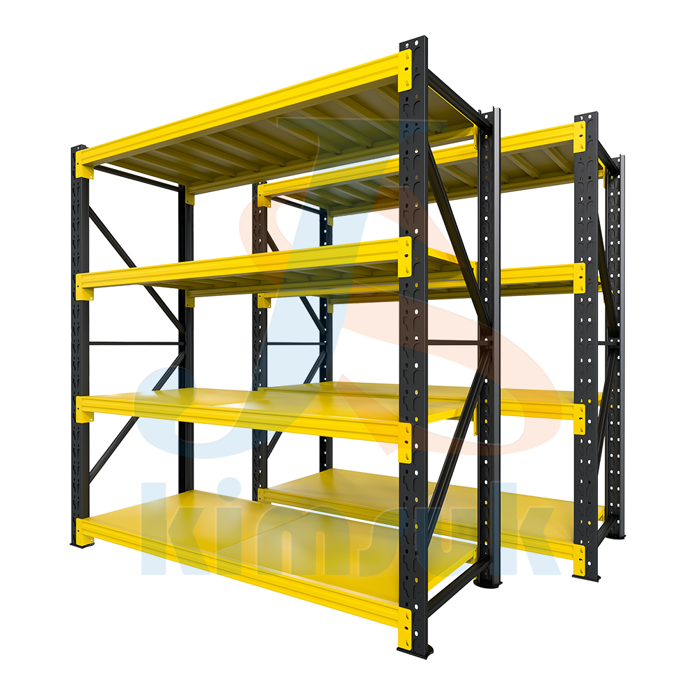 2000 x 600 x 2000 mm Weitspann-Stahlregal, mittelschwere Stapelregale und Ablagen für die Garagenlagerung