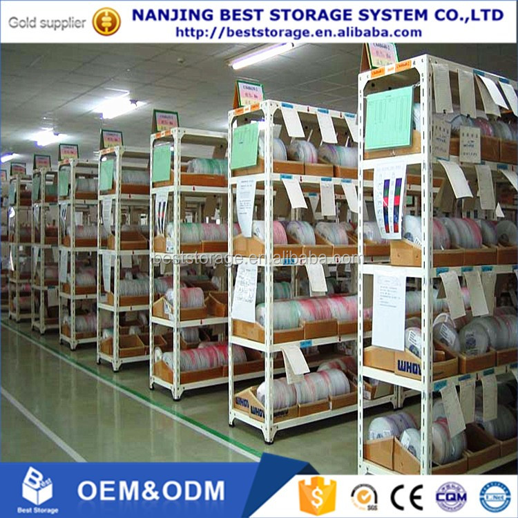 50-100kg Storage Light Duty Diy Slotted Angle Shelving Rack Shelf With ISO9001 and CE