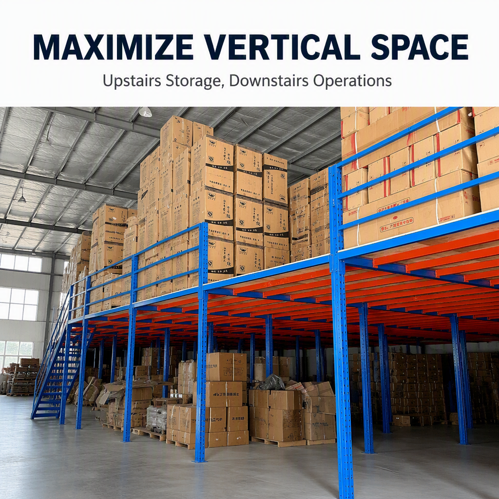 Heavy Duty Steel Wire Attic Shelf Powder Coated Warehouse Storage Platform Pallet Rack Custom Factory Built