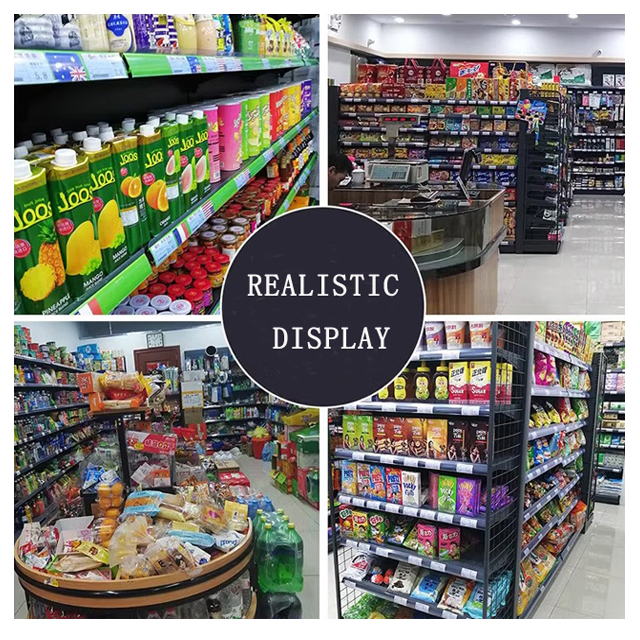 Metal Grocery Store Gondola Shelving System Adjustable Single Side Wall Rack Double Side Island Display Shelves