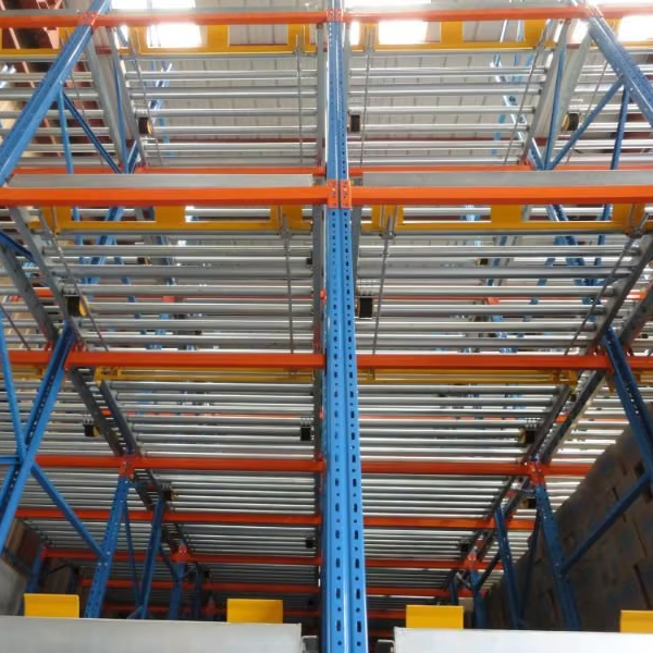 Anpassbare Tiefen-FIFO-Schwerkraftregalsysteme, industrielle Metallregalsysteme, Lagerregale, Schwerlast-Palettendurchlaufregale