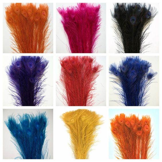 Gefärbte, natürliche Goldpfauenfeder für Partys, Karneval, Zuhause, Hochzeiten, Tischdekorationen, Weihnachtsvasen, Festtagsdekorationen, DIY-Bastelarbeiten, Blumen