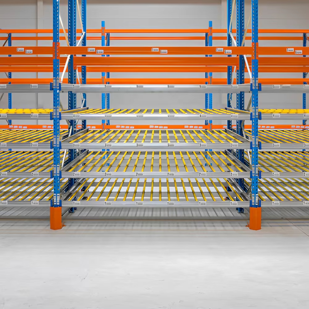 Schwerkraftregale, Durchlaufregale, Kartonregale, Lager-FIFO-Industrielagersystem