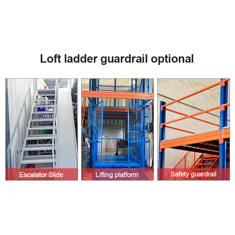 Loft Deck Lagerhallen-Palettenregalsystem, Stapelregale, Stahl, schraubenlos, pulverbeschichtet, verstellbar, Korrosionsschutz