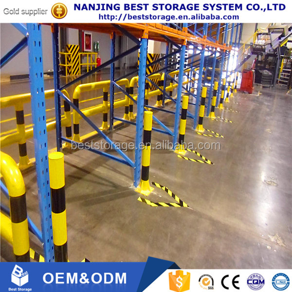 CE Certified Steel Heavy Duty Selective Pallet Rack End Frame Barrier Protector Epoxy Powder Coating 10-Year Material Warranty