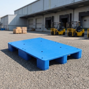 NEXARA Fabrikneues Material 1208 10,5 kg Flache Logistik-Schwerlastpalette mit drei Kufen