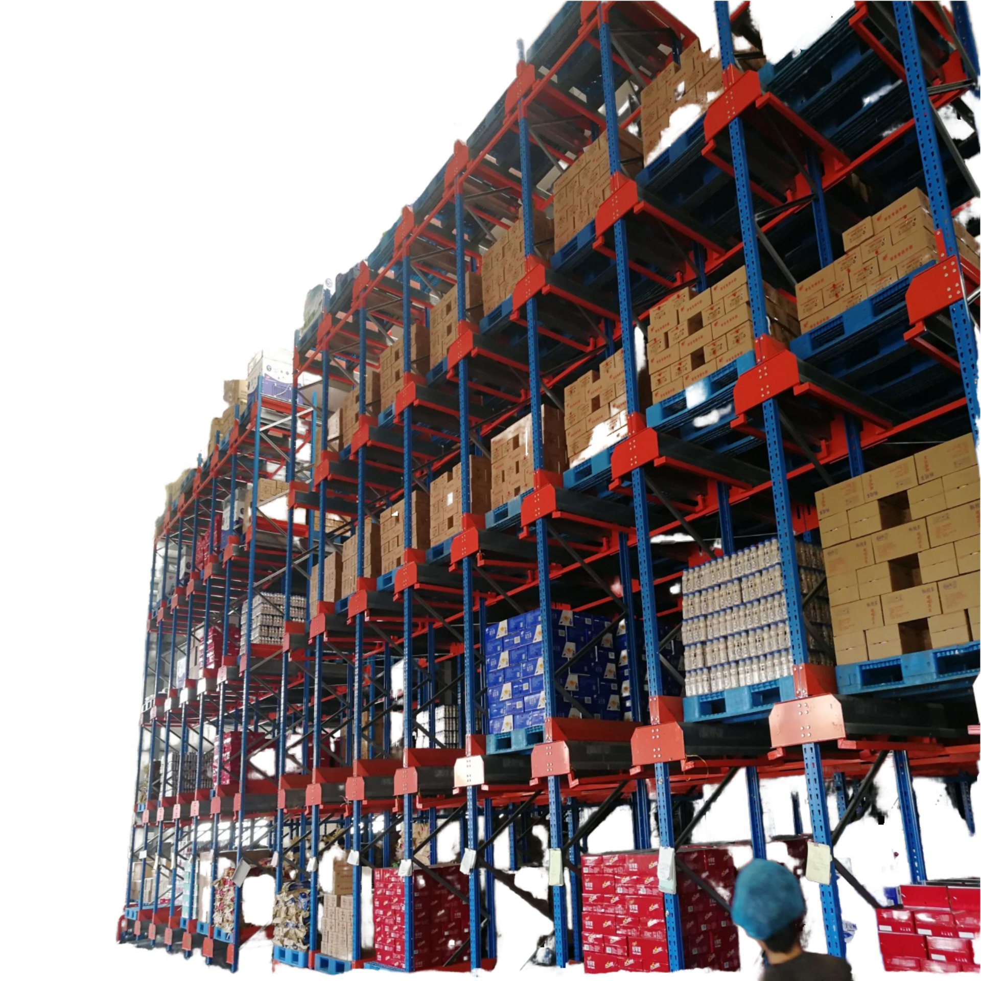 Intelligentes, gesteuertes Schwerlast-Stahlregalsystem mit Funk-Shuttle-System, 2500 kg Tragfähigkeit für automatisierte Lagerung