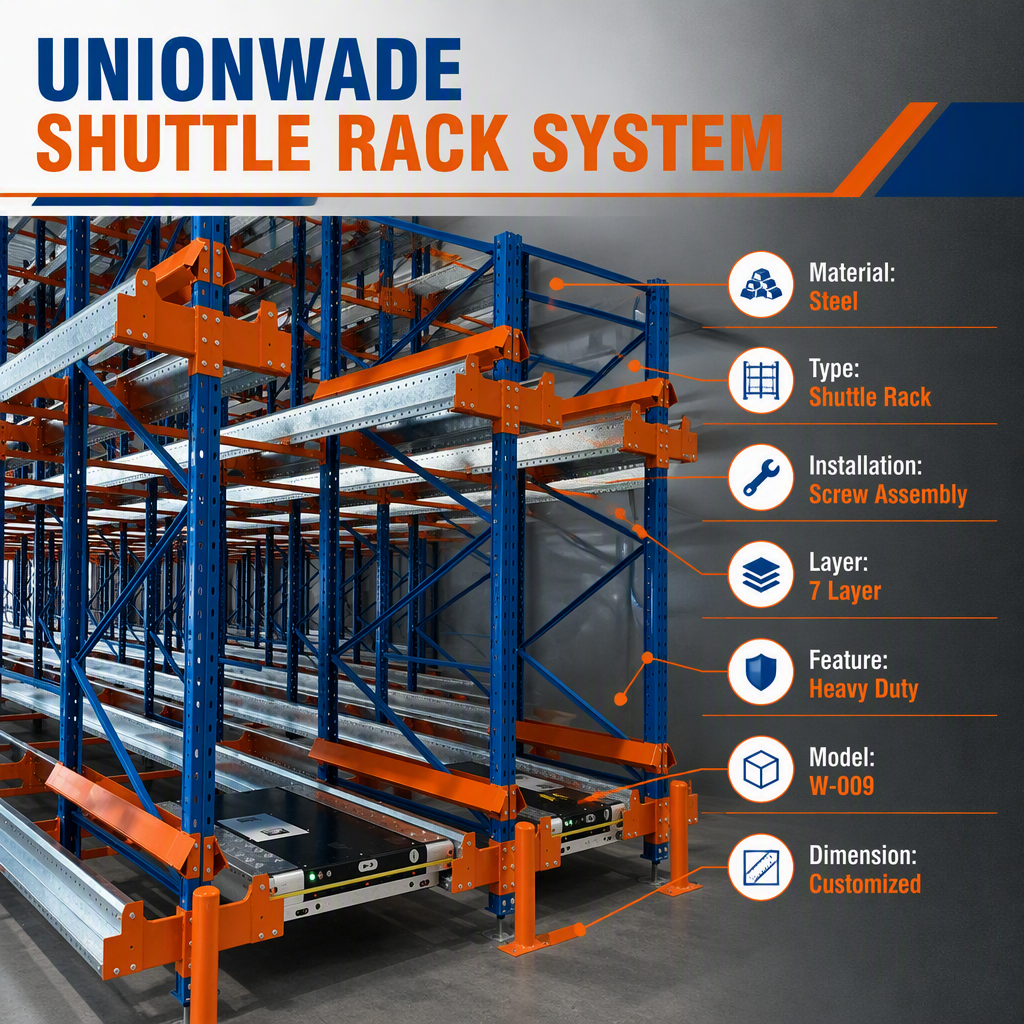 Master Heavy Duty Steel Radio Shuttle Rack System Spezifikationen