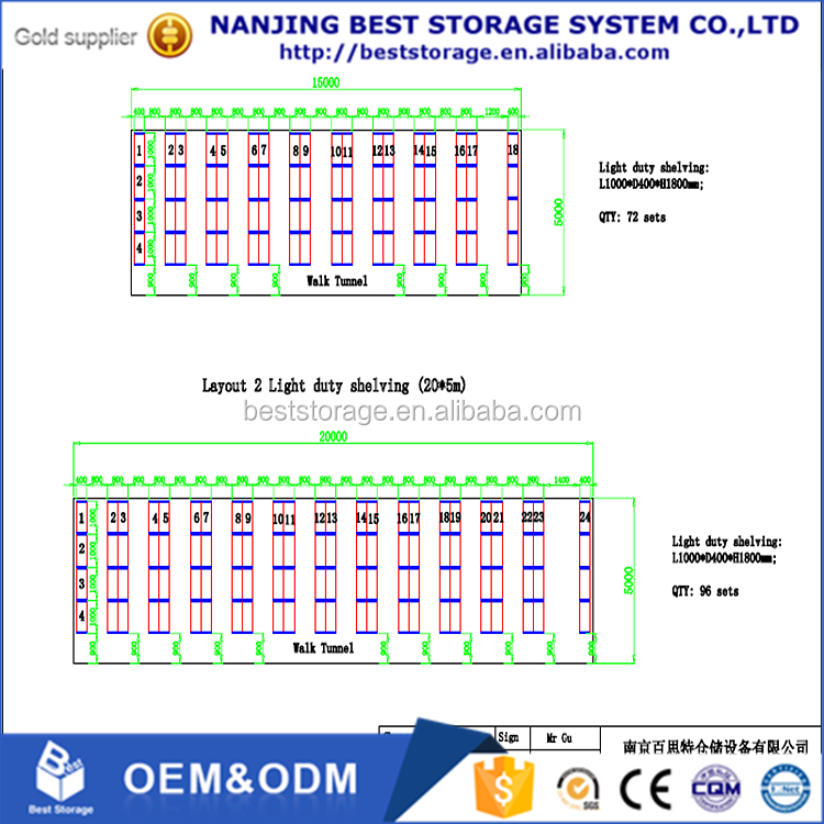 50-100kg Storage Light Duty Diy Slotted Angle Shelving Rack Shelf With ISO9001 and CE