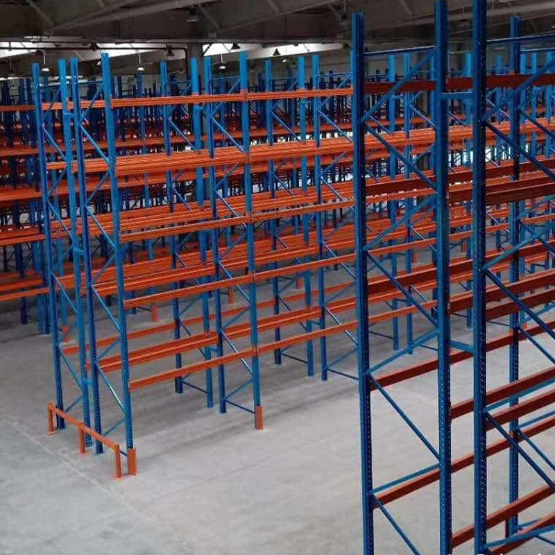 Schwerlast-Stapelbares Q235B-Stahlpalettenregalsystem mit Gabelstaplerführung, 3000 kg, industrietauglich