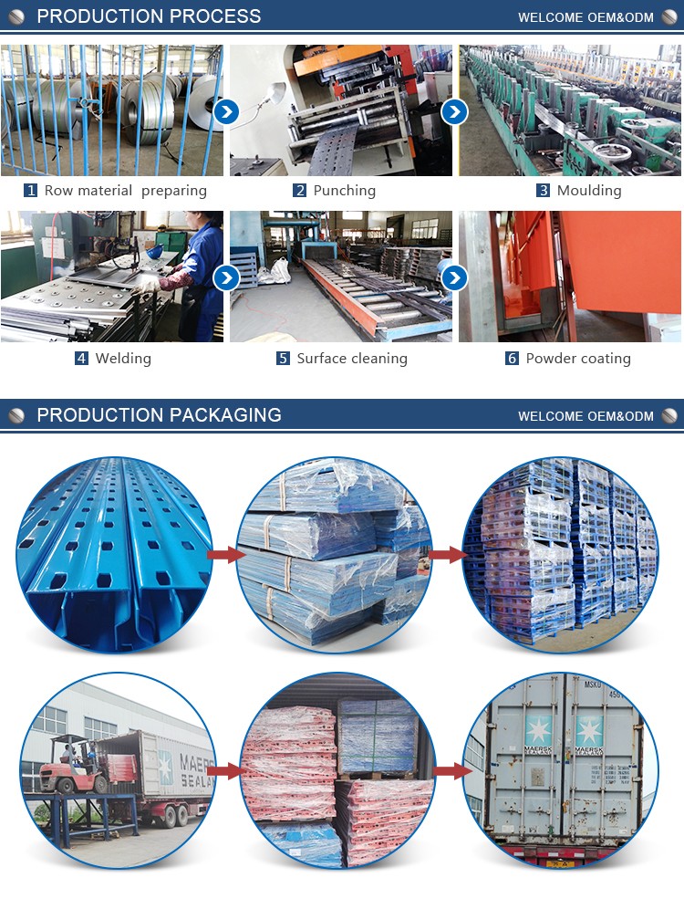CE Certified Steel Heavy Duty Selective Pallet Rack End Frame Barrier Protector Epoxy Powder Coating 10-Year Material Warranty