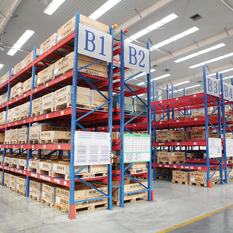 Maßgefertigte, hochbelastbare Industrieregalsysteme, Metallregalstapeleinheiten, Lagerhallen-Stahl-Industriepalettenregale