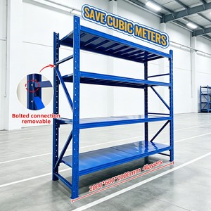 Tragfähige, schraubenlose, verstellbare, leichte Industrie-Metall-Stapelregale aus Stahl für Lagerhallen mit einer Tragfähigkeit von 200 kg pro Ebene