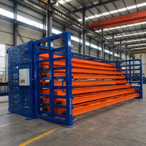 Robustes, langlebiges 6-lagiges Palettenregal aus Kohlenstoffstahl mit Rückstellmechanismus, platzsparend, rostfrei, für Industrielager