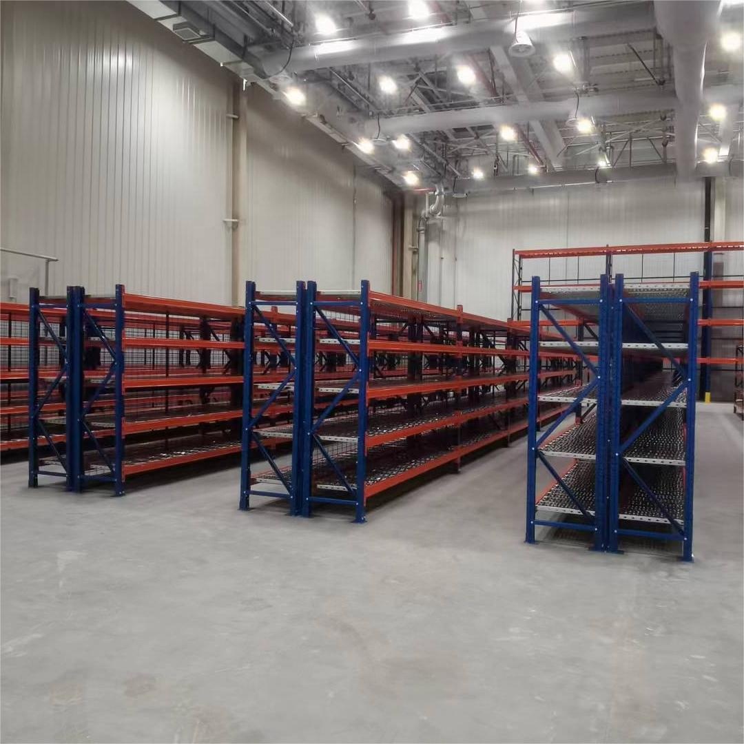 Hochwertiges Kaku KKPR0001 Doppeltiefregal, Schwerlast-Stahl-Selektivpalettenregal, Behälterregal 500-1500 kg/Ebene für Lager