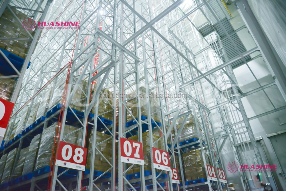 Automated Warehouse Storage ASRS Pallet package flow rack