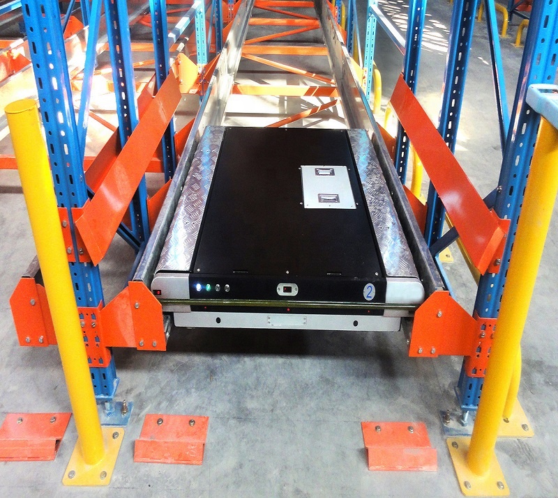 Lagerhalle Automatisiertes Palettenbahn-Shuttle-Regalsystem