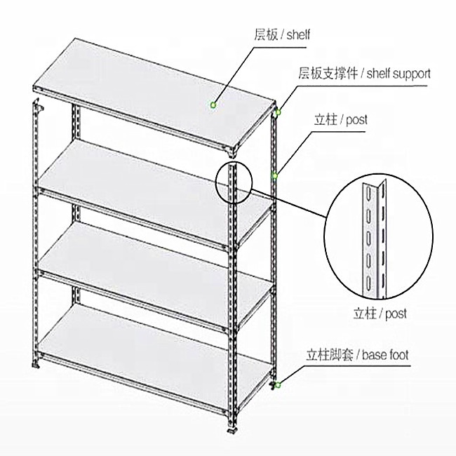 50–100 kg Tragkraft, leichtes DIY-Winkelregal mit Schlitzen, ISO 9001- und CE-zertifiziert