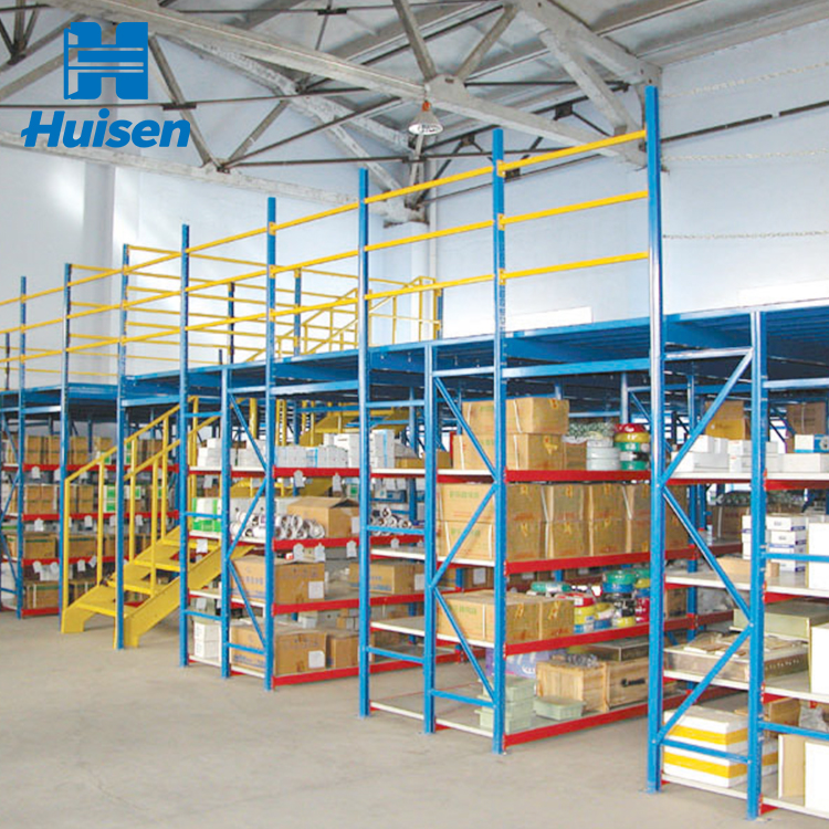 Hochwertige industrielle Stahl-Zwischenbodenregale, mehrstöckige Metallregale in Loft-Bauweise für Containerverladebereiche