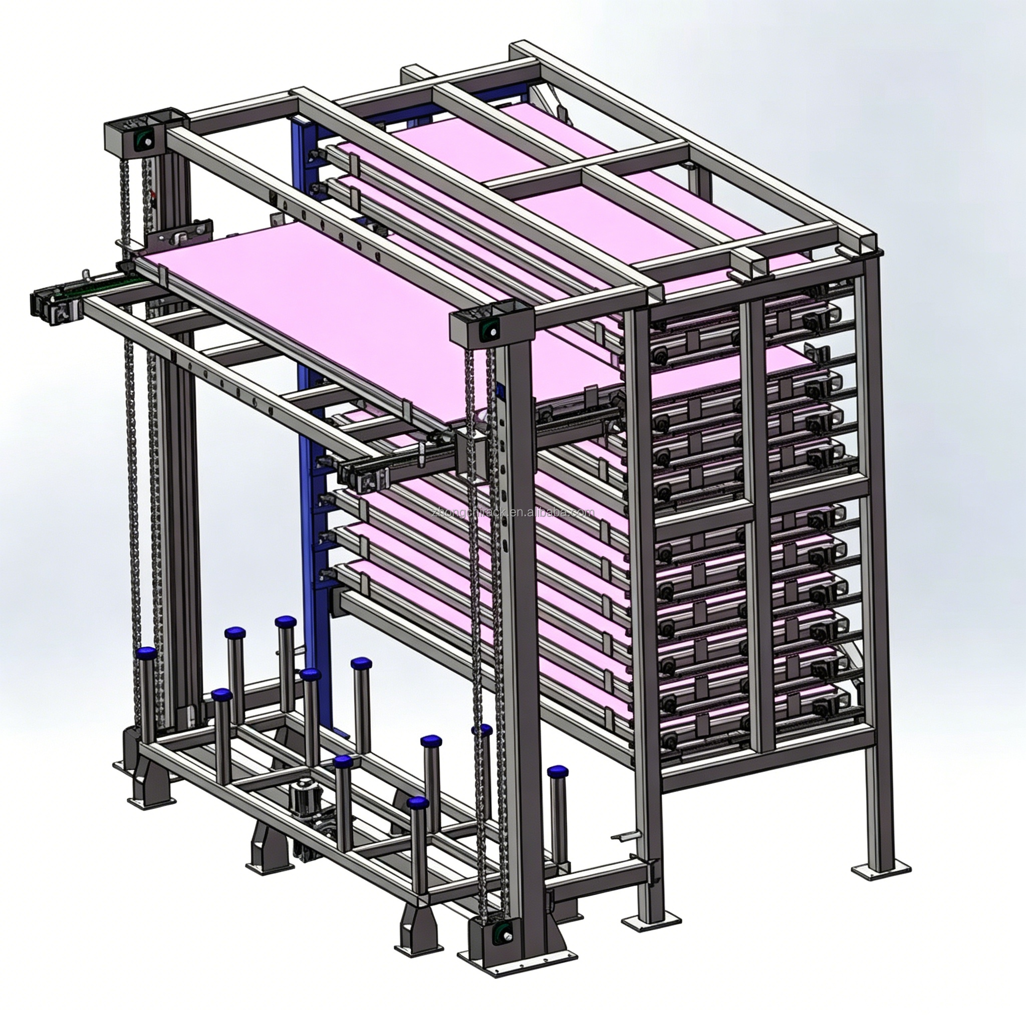 Langlebiges, rostfreies, hochbelastbares elektrisches Blechregalsystem mit Schubladen für die Lagerhaltung, automatisiertes Kommissionierregalsystem