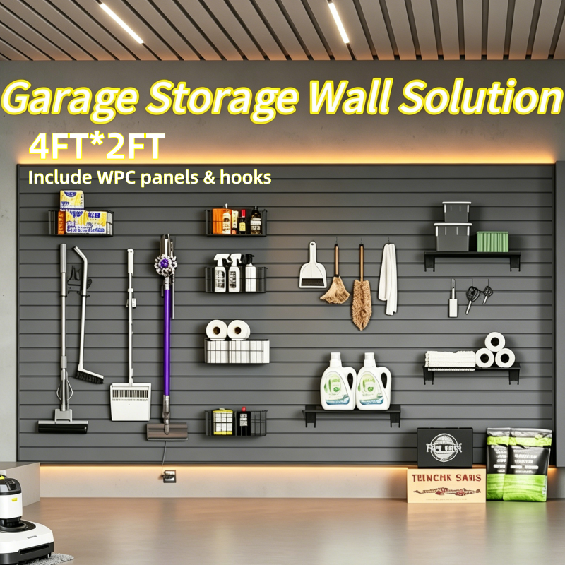 Robustes 122 x 61 cm großes WPC-Garagenregal mit mehreren Ebenen, hoher Tragfähigkeit und einfacher Montage
