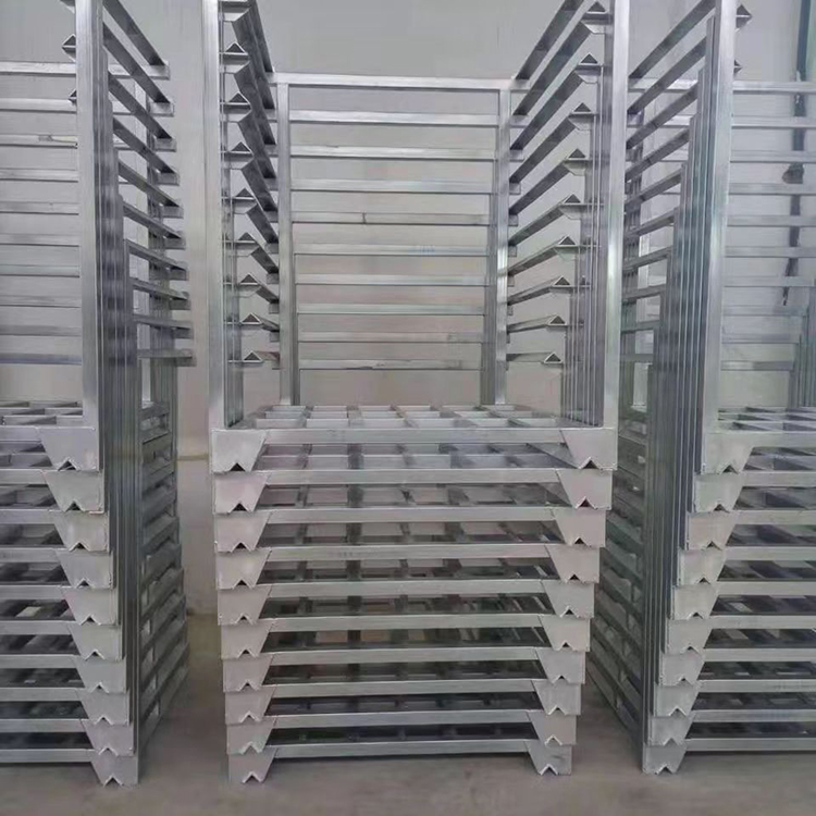Kundenspezifische, faltbare, bewegliche, pulverbeschichtete, einseitige, 4-fach abnehmbare Stapelregale aus Stahl (Nestainer Palletainer)