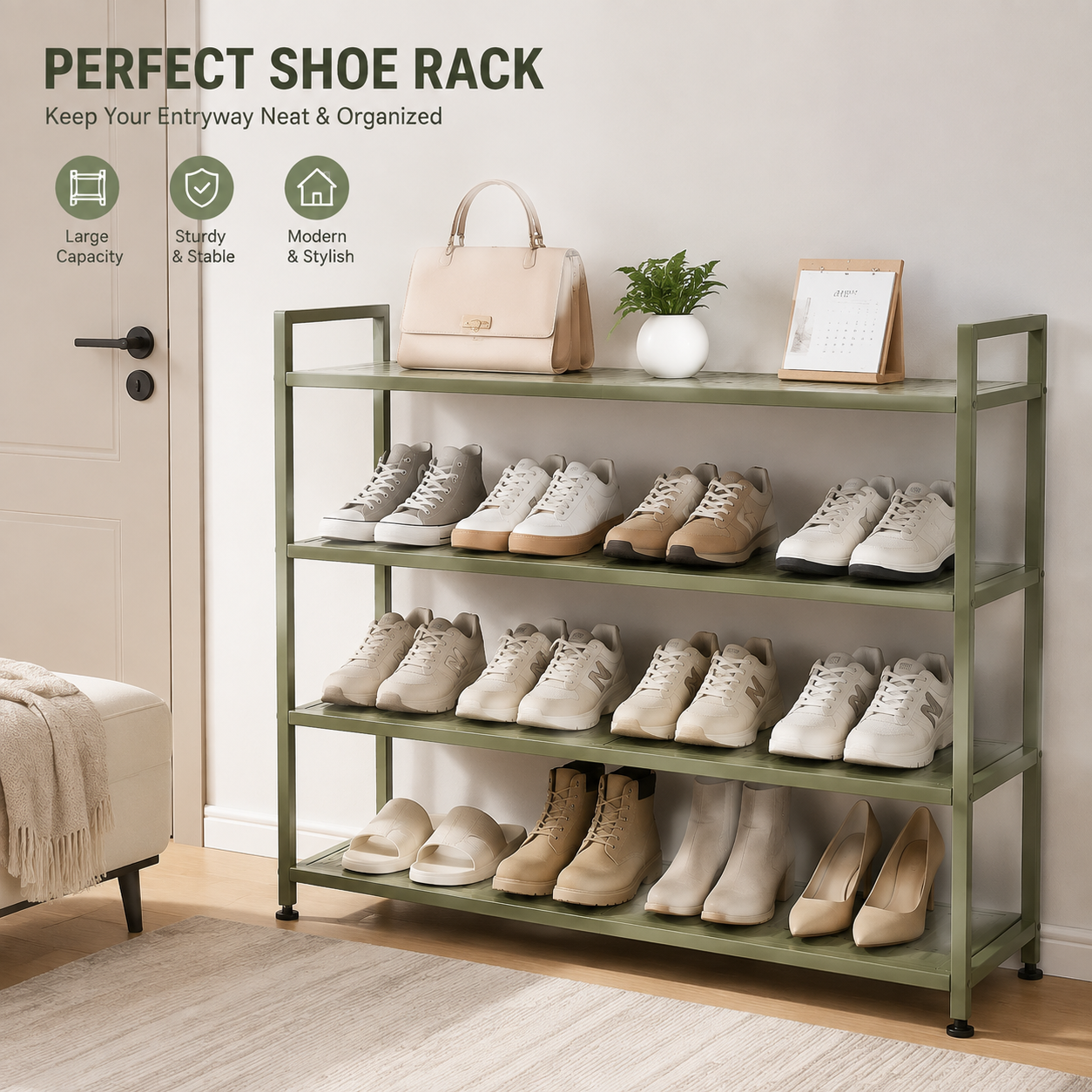 Schuhregale aus Metall für den Großhandel – robuste Stahlrahmenkonstruktion, verstärkte Paneele, moderne matte Oberfläche für Zuhause und Einzelhandel