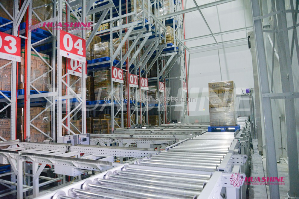 Automated Warehouse Storage ASRS Pallet package flow rack