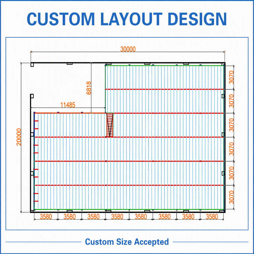 Heavy Duty Steel Wire Attic Shelf Powder Coated Warehouse Storage Platform Pallet Rack Custom Factory Built