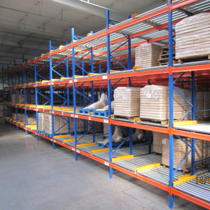 Industrielle Schwerkraft-Rollenpalettenregale mit hoher Dichte